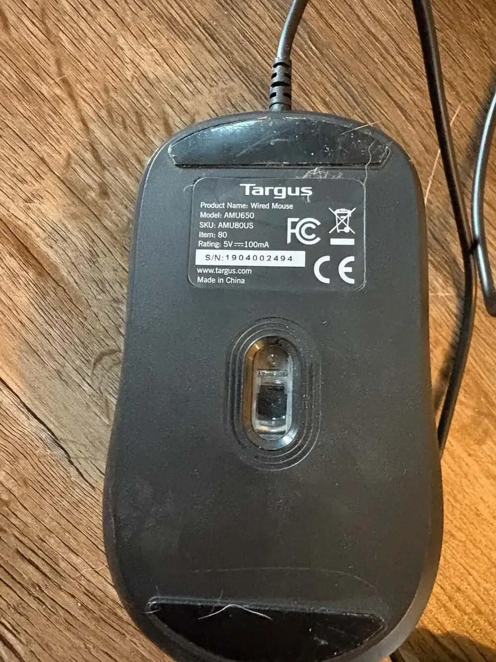 Targus AMU650 Wired USB Optical Mouse